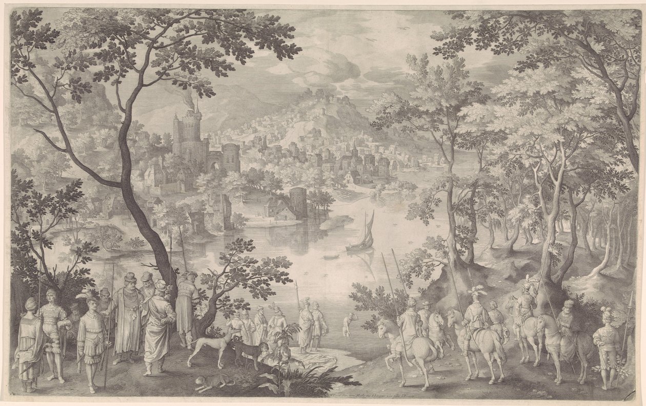 Healing av Naaman av Nicolaes de Bruyn