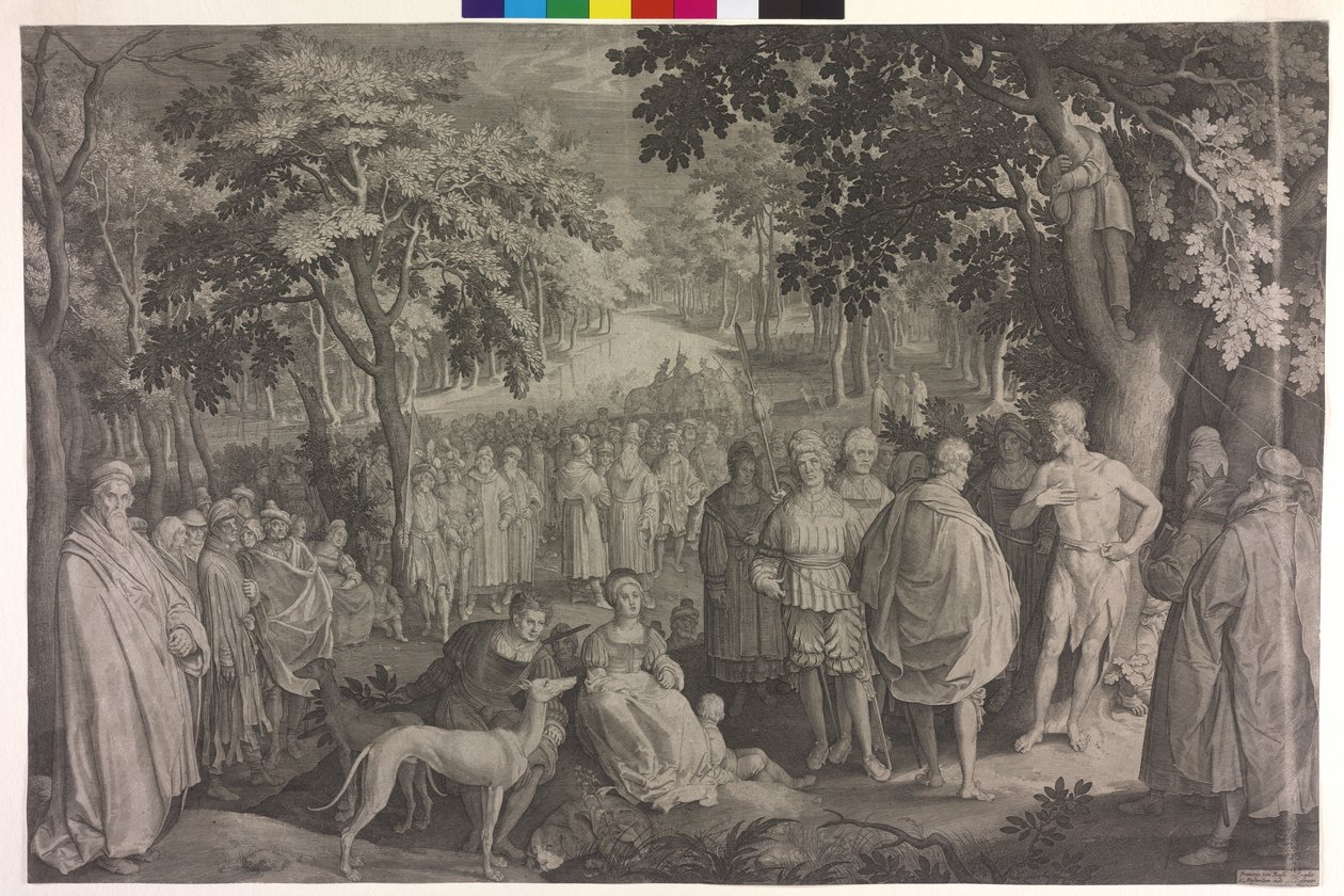 Johannes Döparen predikar av Nicolaes de Bruyn