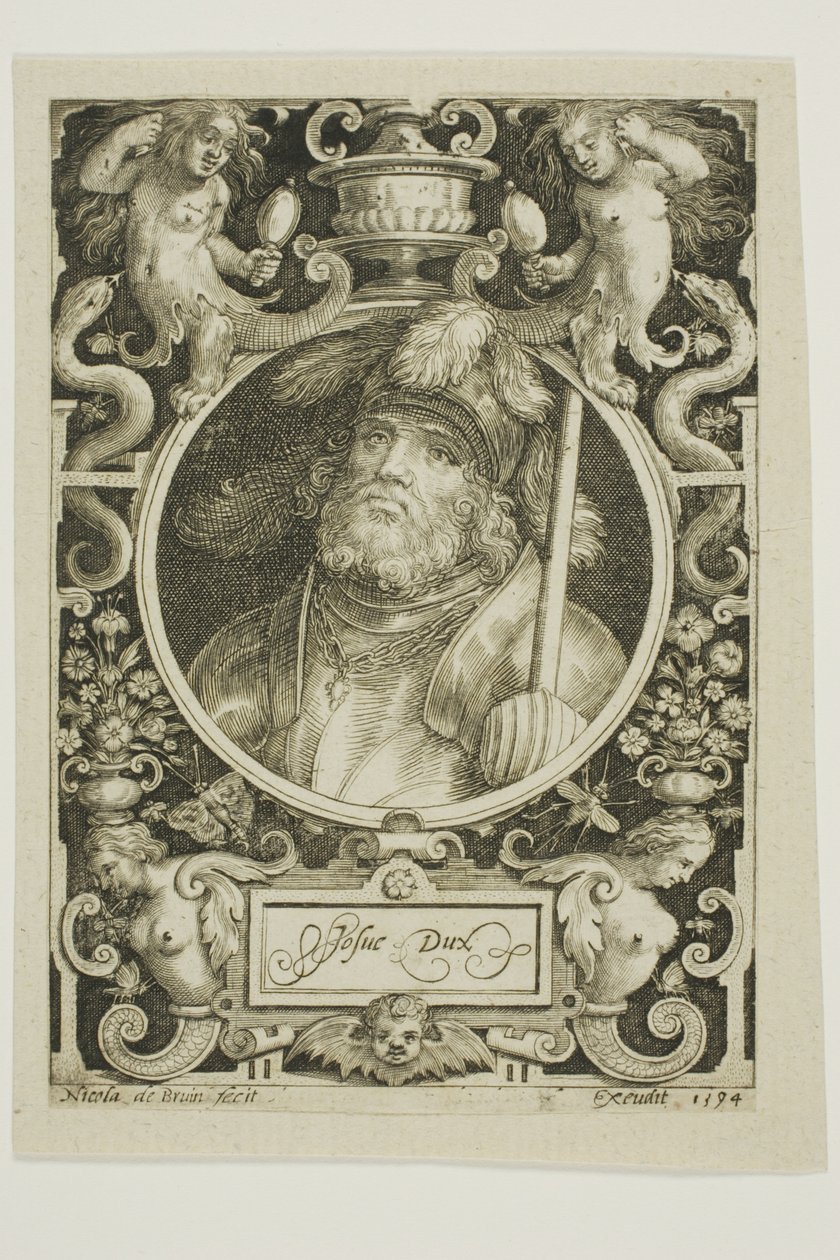 Joshua, plansch fyra från The Nine Worthies av Nicolaes de Bruyn