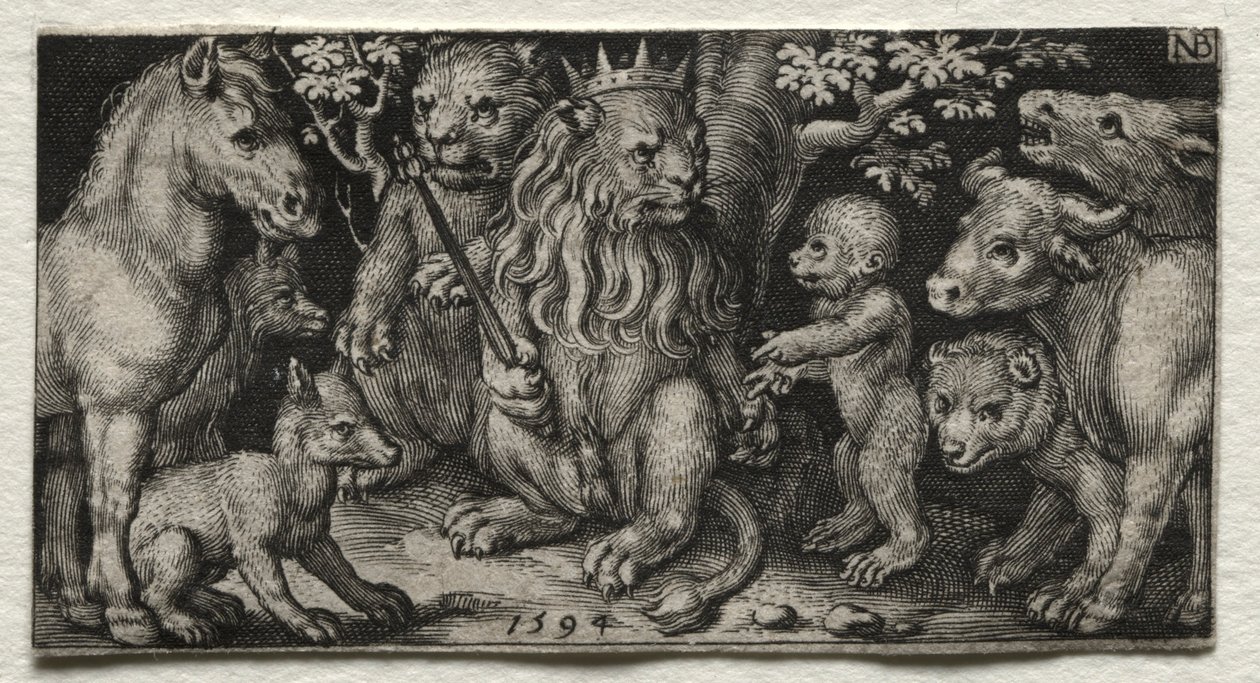 Odjurens kung, 1594. av Nicolaes de Bruyn