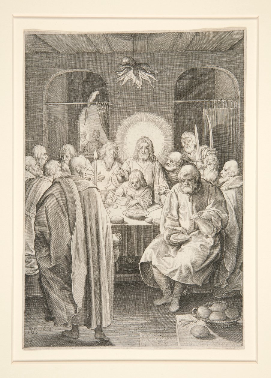 Den sista måltiden (Passion Series) av Nicolaes de Bruyn