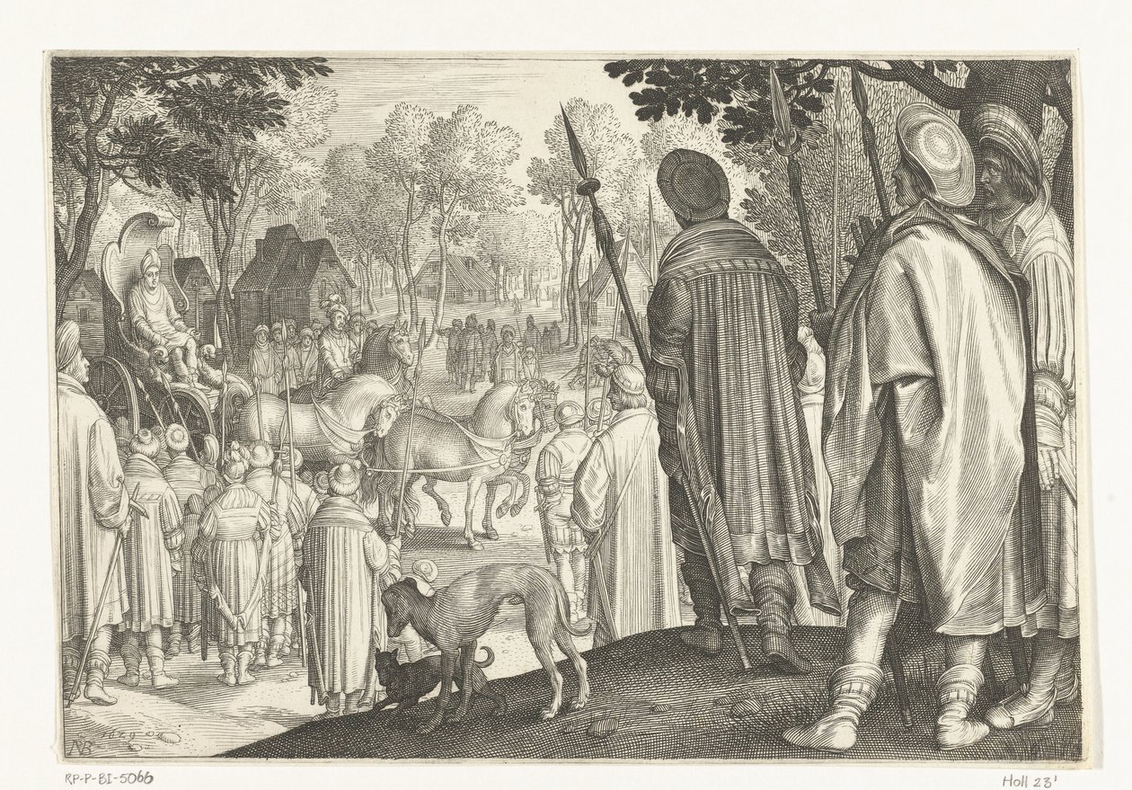 Josefs triumftåg i faraos vagn Story of Joseph (serietitel) av Nicolaes de Bruyn