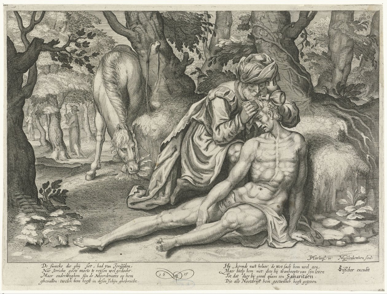 Barmhärtig samarit av Nicolaes van Geelkercken