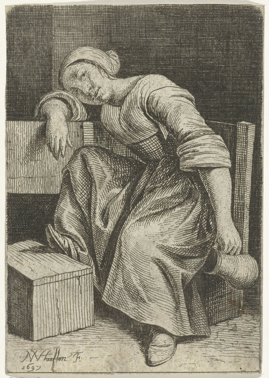 Ung kvinna med kannan i handen av Nicolaes van Haeften