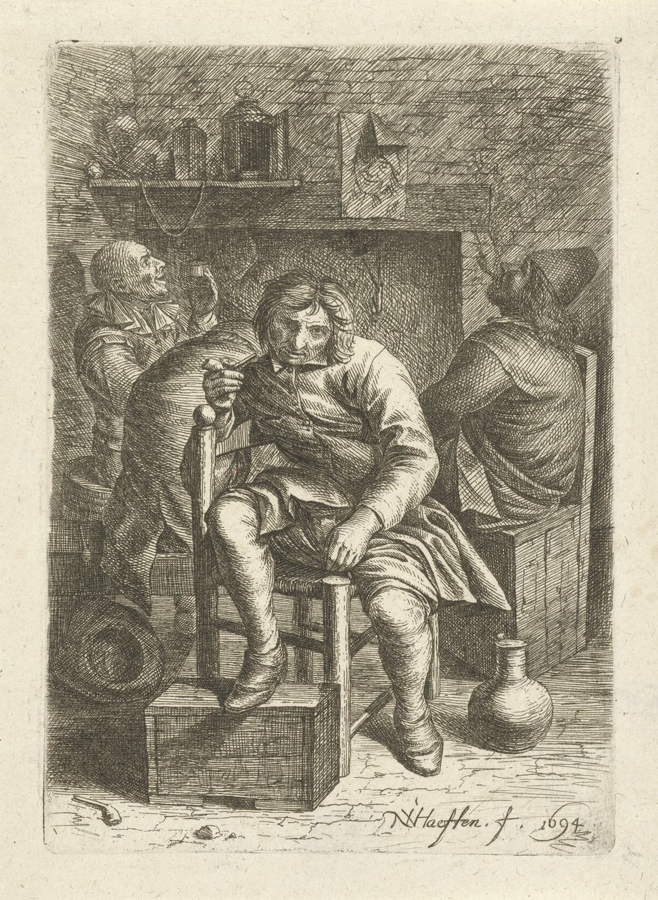 rökande man av Nicolaes van Haeften