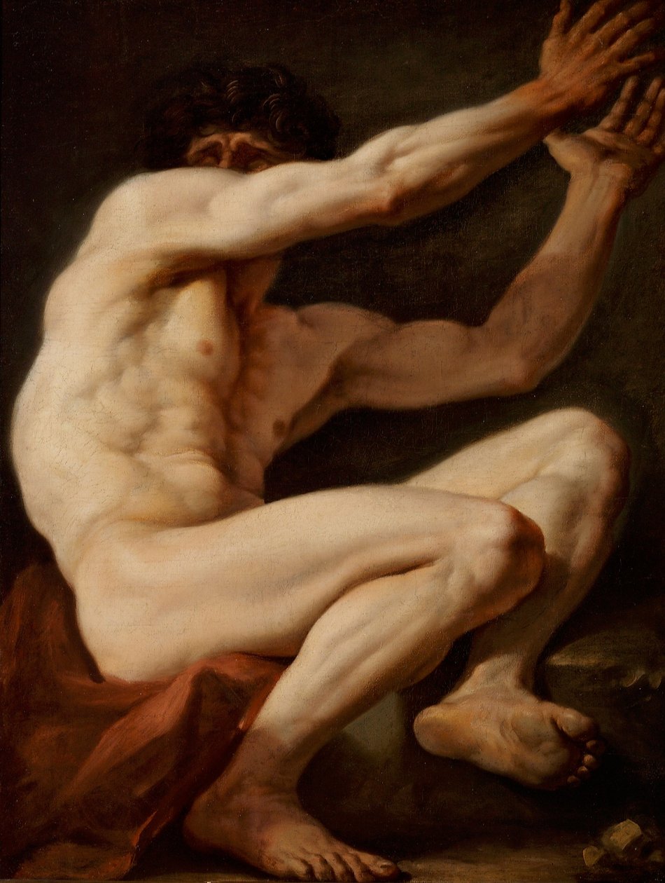 Sittande manlig modellfigur
 av Nicolai Abraham Abildgaard