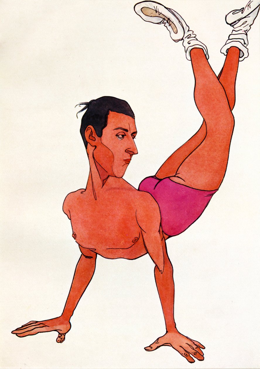 Karikatyr av Sir Anton Dolin, ca 1920-tal (teckning) av Nicolai (1869 1937) Legat