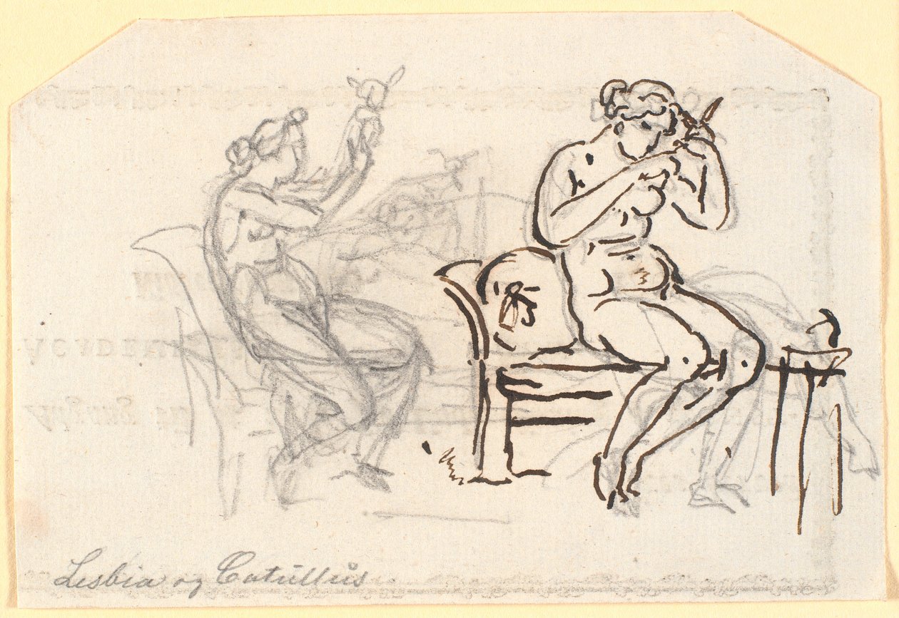 Lesbia och Catullus av Nicolai Abildgaard