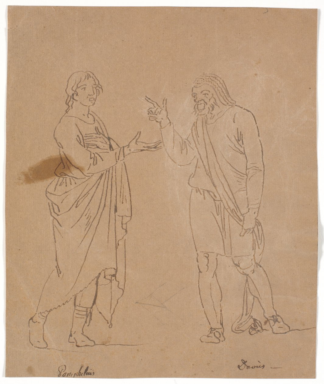Pamphilus och Davus i samtale av Nicolai Abildgaard