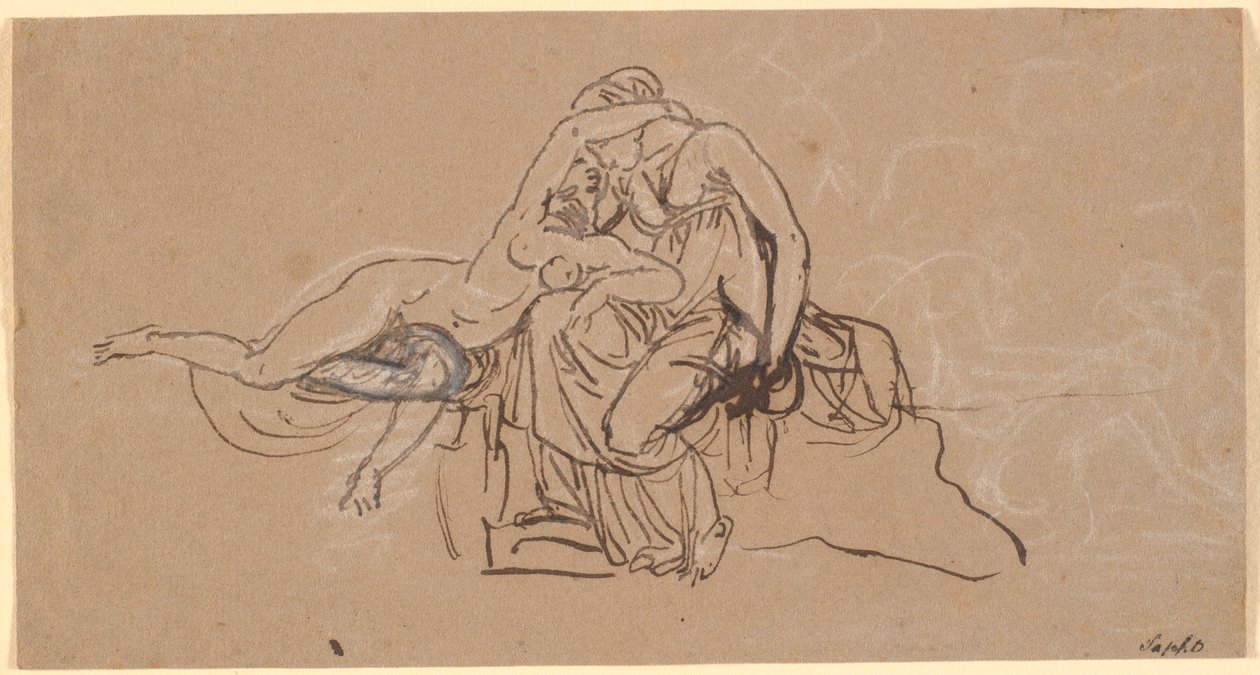 Sappho och Mytilene Förr av Nicolai Abildgaard