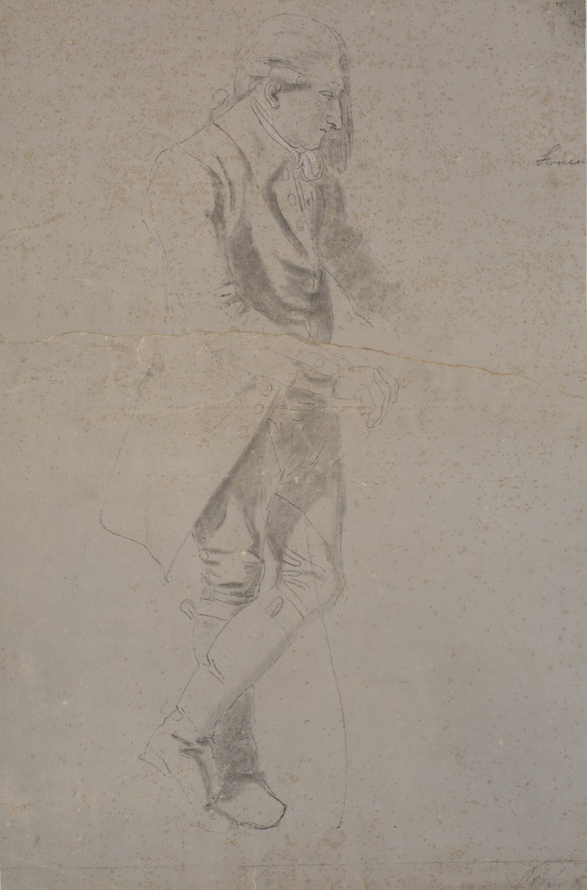 Stående man i kostym från ca. 1770. Struensee? av Nicolai Abildgaard