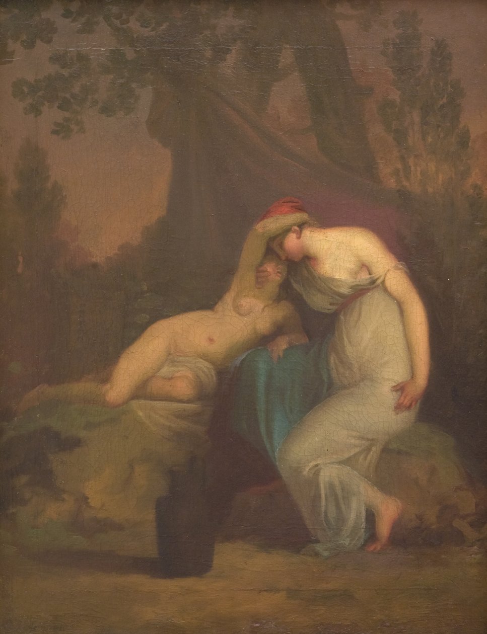 Den grekiska poeten Sappho och flickan från Mytilene av Nicolai Abildgaard