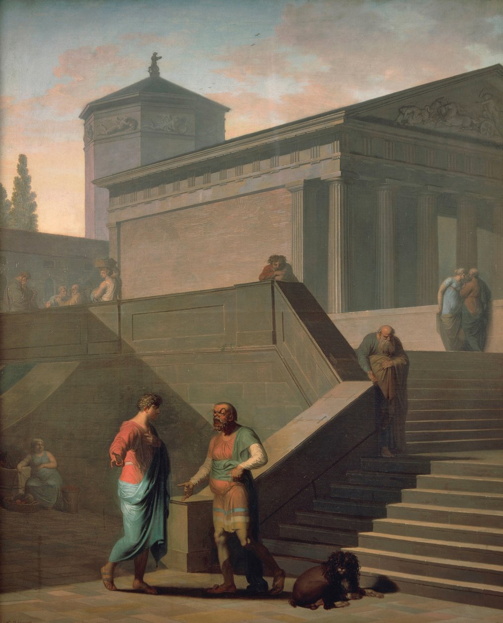 Scene av Andria (inspirerad av pjäsen av Terence) av Nicolai Abraham Abildgaard