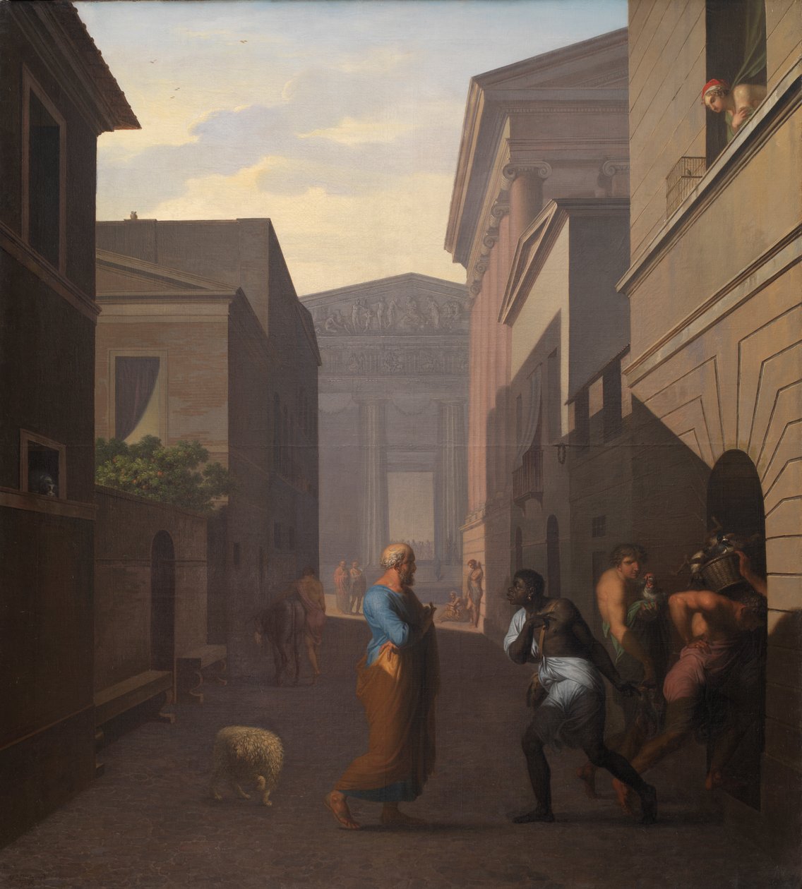 Simo och hans tidigare slav Sosia, 1803 av Nicolai Abraham Abildgaard