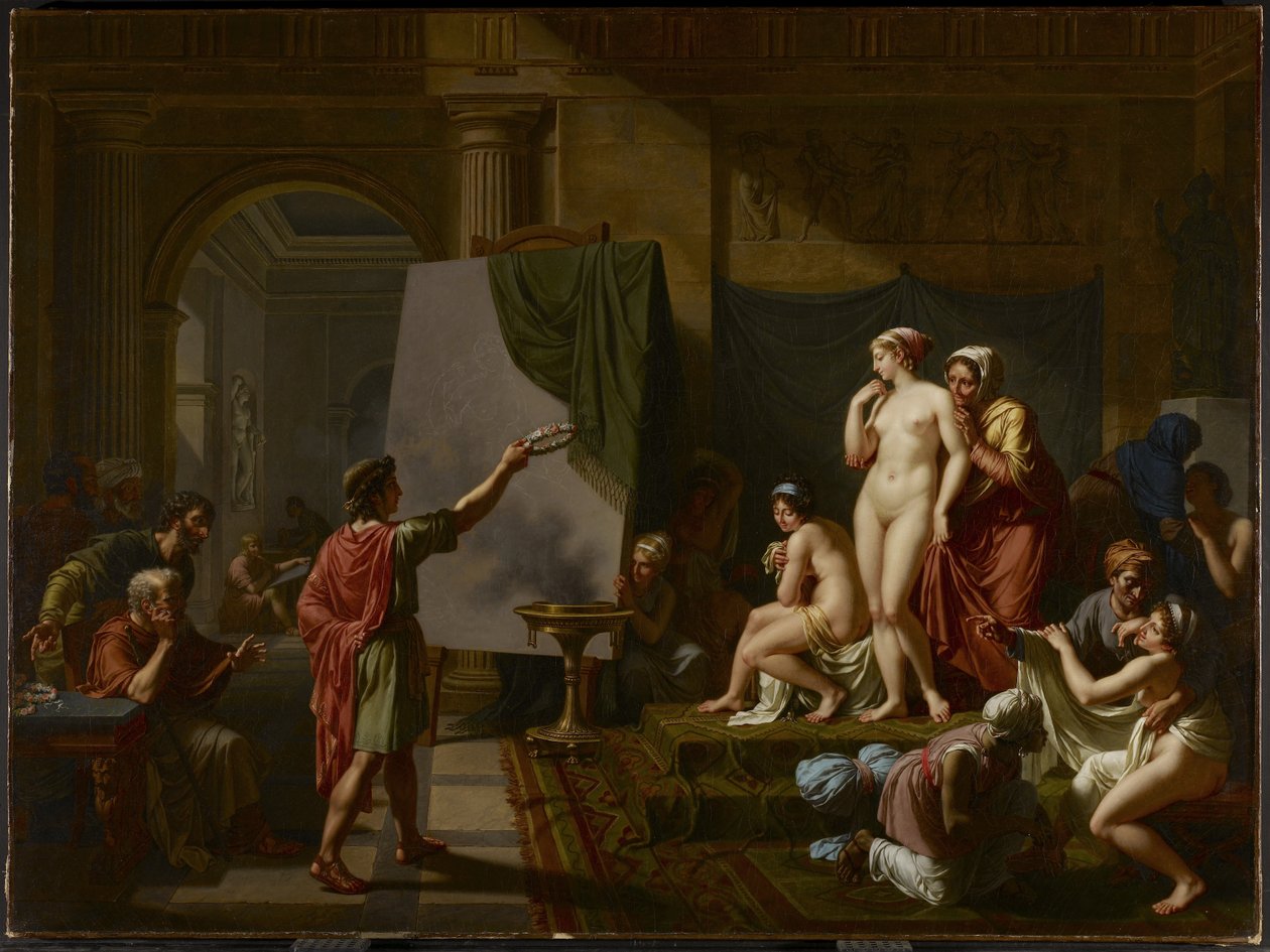 Zeuxis väljer sina modeller, 1797 av Nicolas Andre Monsiau