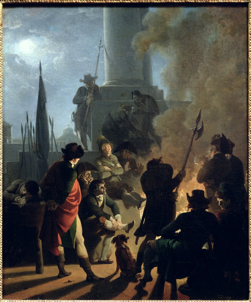 Revolutionær Scene: En bivuak swed av Nicolas Antoine Taunay
