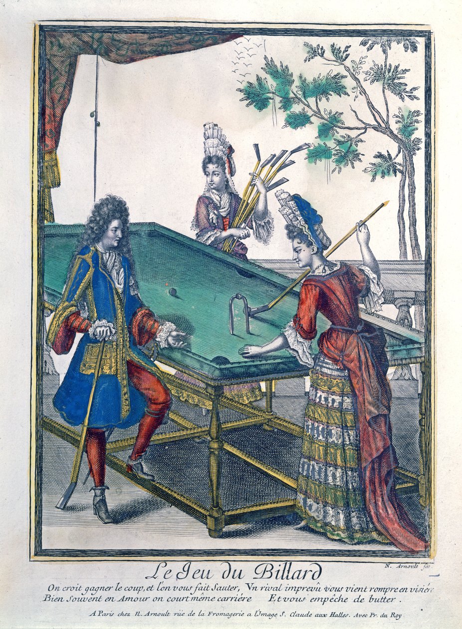 A Game of Billiards, sent 1600-tal av Nicolas Arnoult