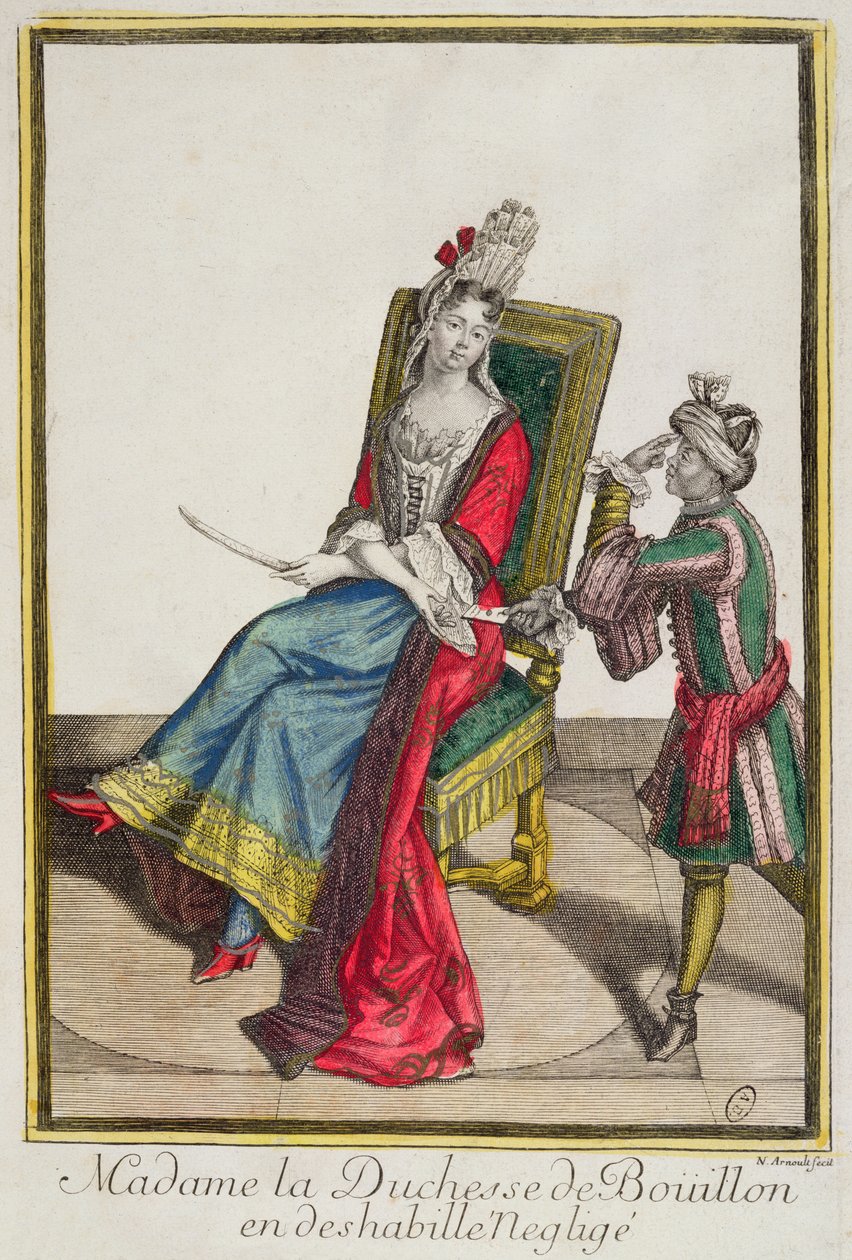 Porträtt av Marie-Anne Mancini (1646-1714) hertiginna av Bouillon, slutet av 1600-talet av Nicolas Arnoult