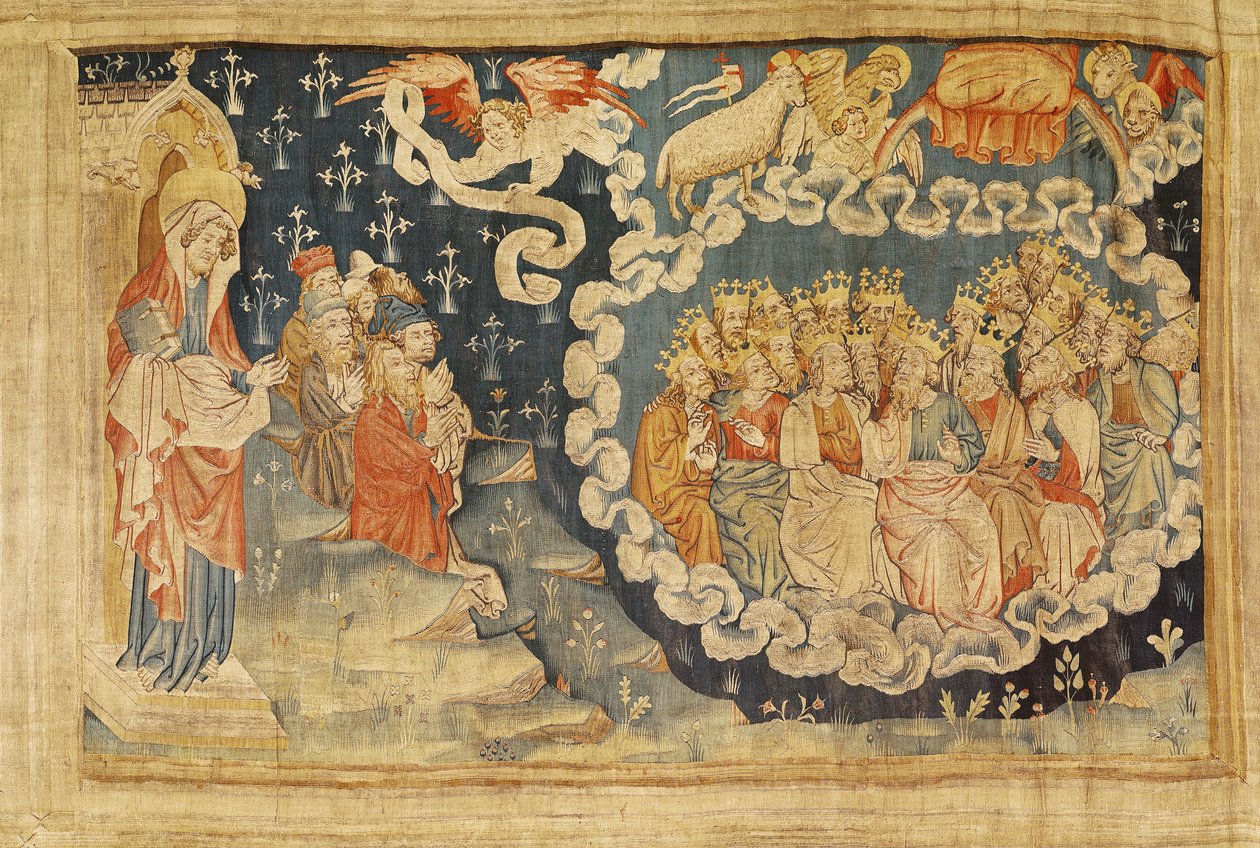 Lammets uppstigning, nr. 48 från "Apokalypsen från Angers", 1373-87 (gobeläng) av Nicolas Bataille