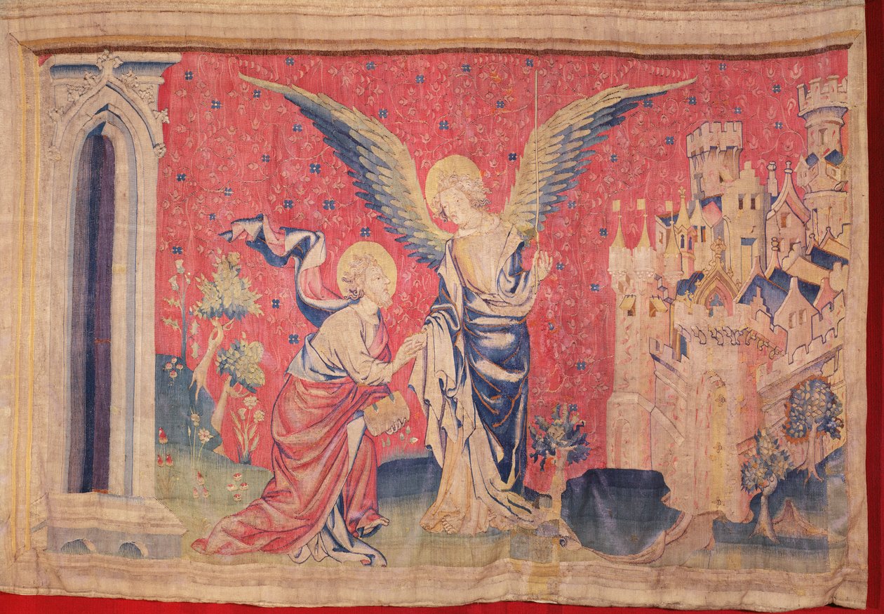 The New Jerusalem, från Apocalypse Tapestry of Angers, 1373-87 (gobeläng) av Nicolas Bataille