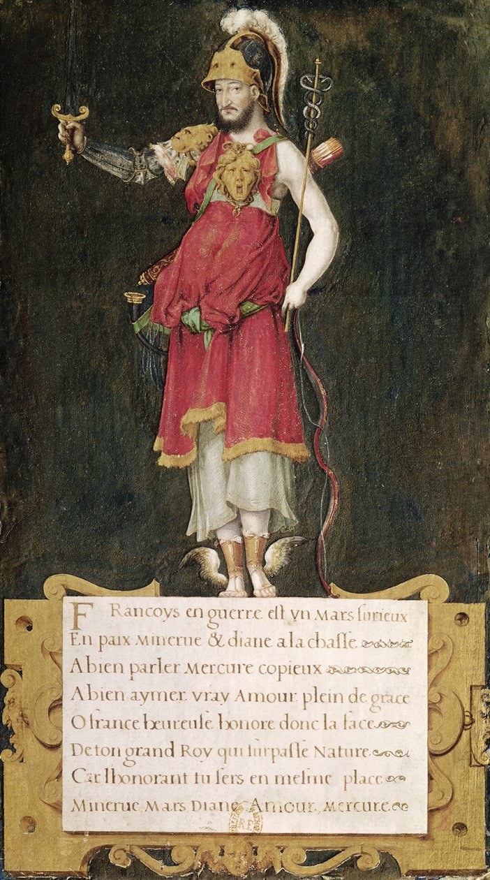 Francois I (1494-1547) som en sammansatt gudom av Nicolas Belin