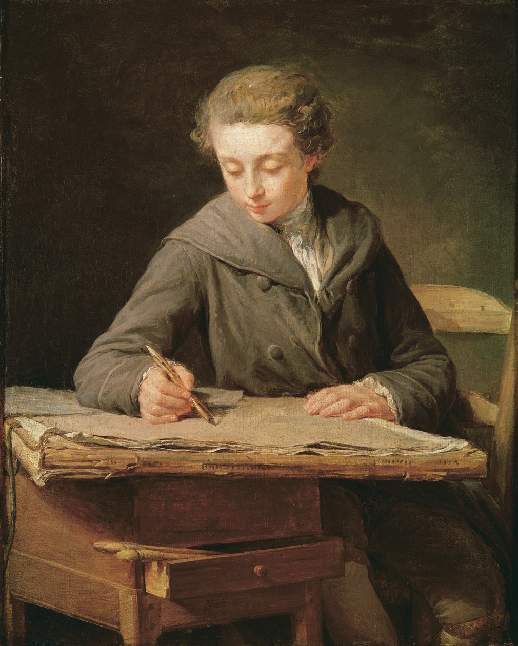Den unge tecknaren, Carle Vernet, 1772 av Nicolas Bernard Lepicie