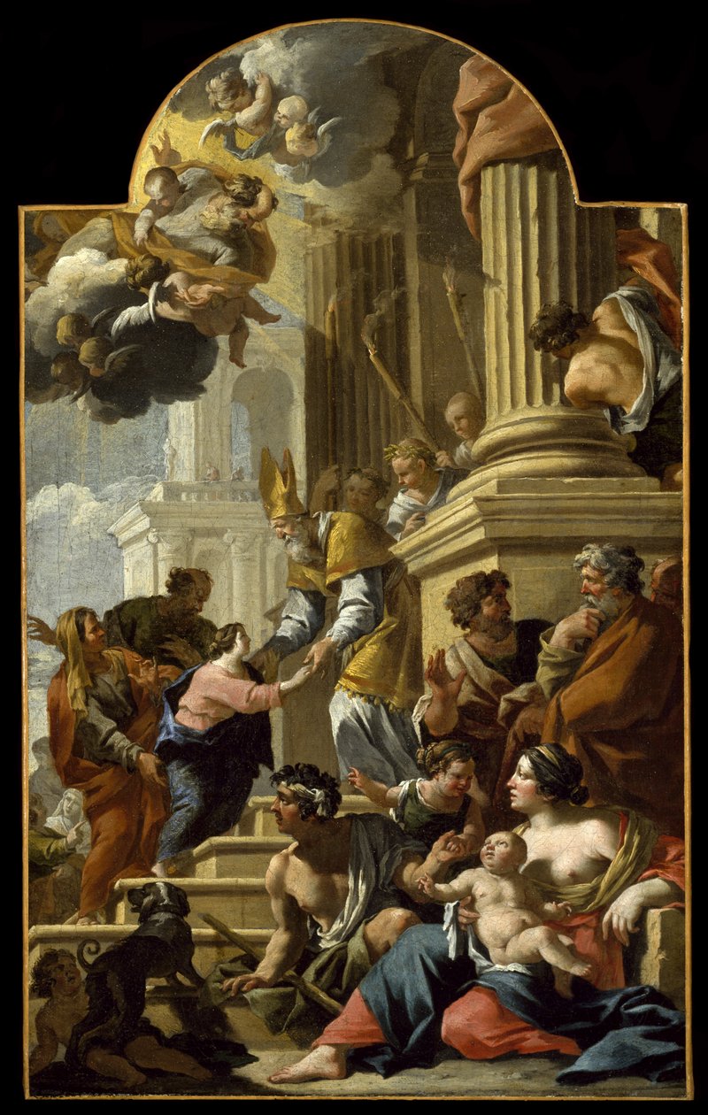 Presentationen av jungfrun i templet, 1639 av Nicolas Chaperon