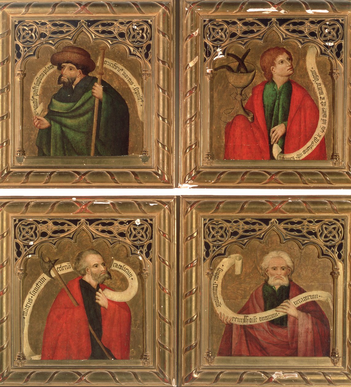 SS. Jakob, Johannes, Matteus och Simon, 1468 (panel) av Nicolas Frances