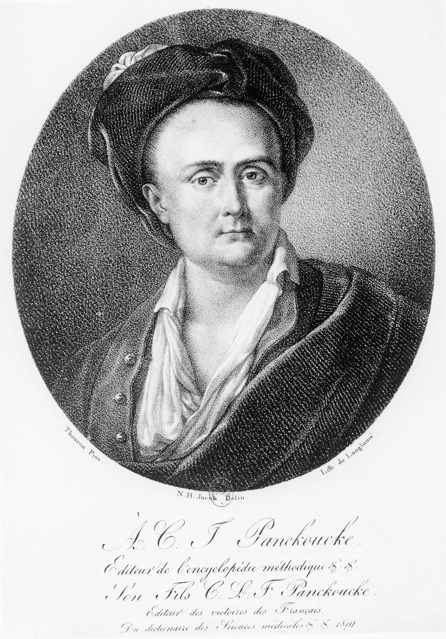 Medaljongporträtt av Andre Charles Joseph Panckoucke (1736-98) av Nicolas Henri Jacob