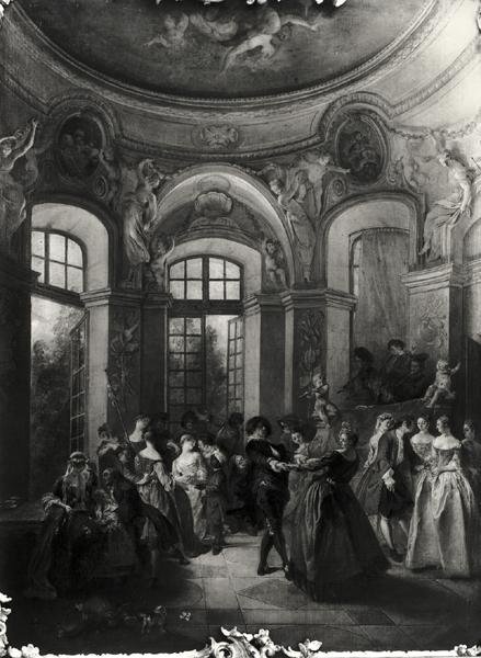 Dans i en paviljong, ca 1719-23 av Nicolas Lancret