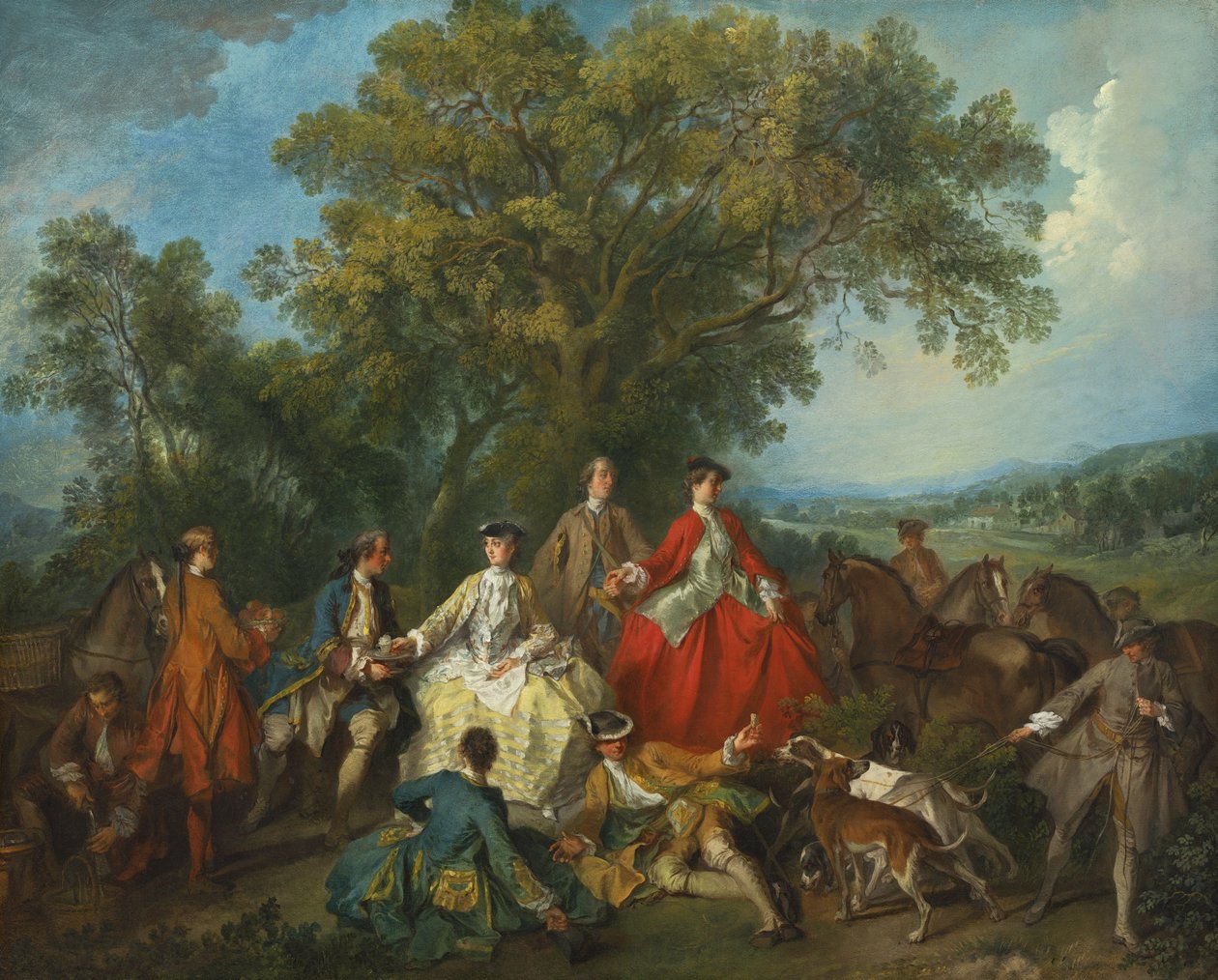 Picknick efter jakten, ca 1735-40 av Nicolas Lancret