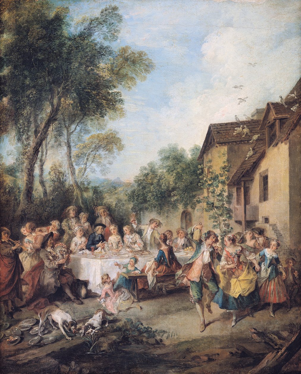 Bröllopsfest i byn av Nicolas Lancret