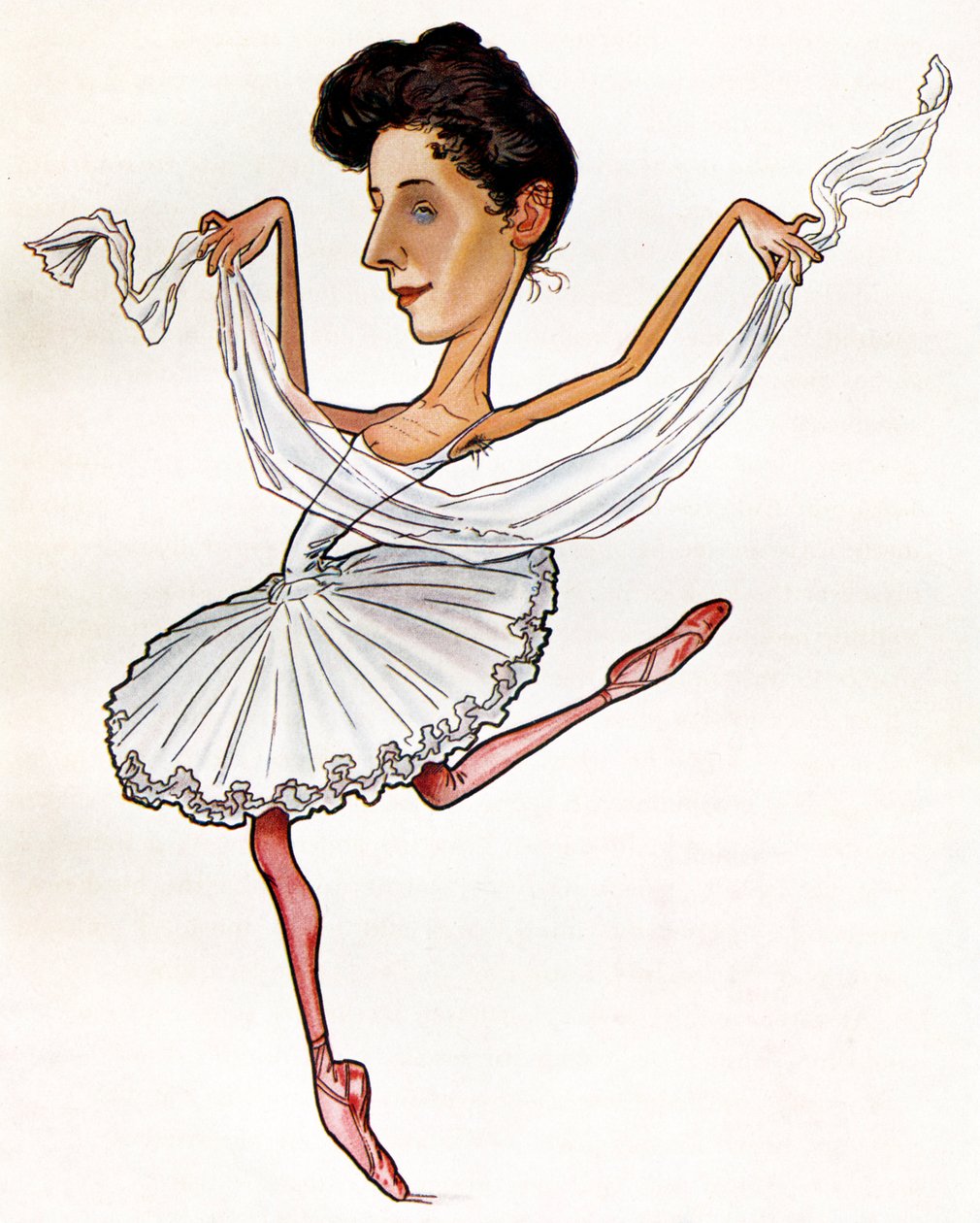 Anna Pavlova karikatyr av av Nicolas Legat