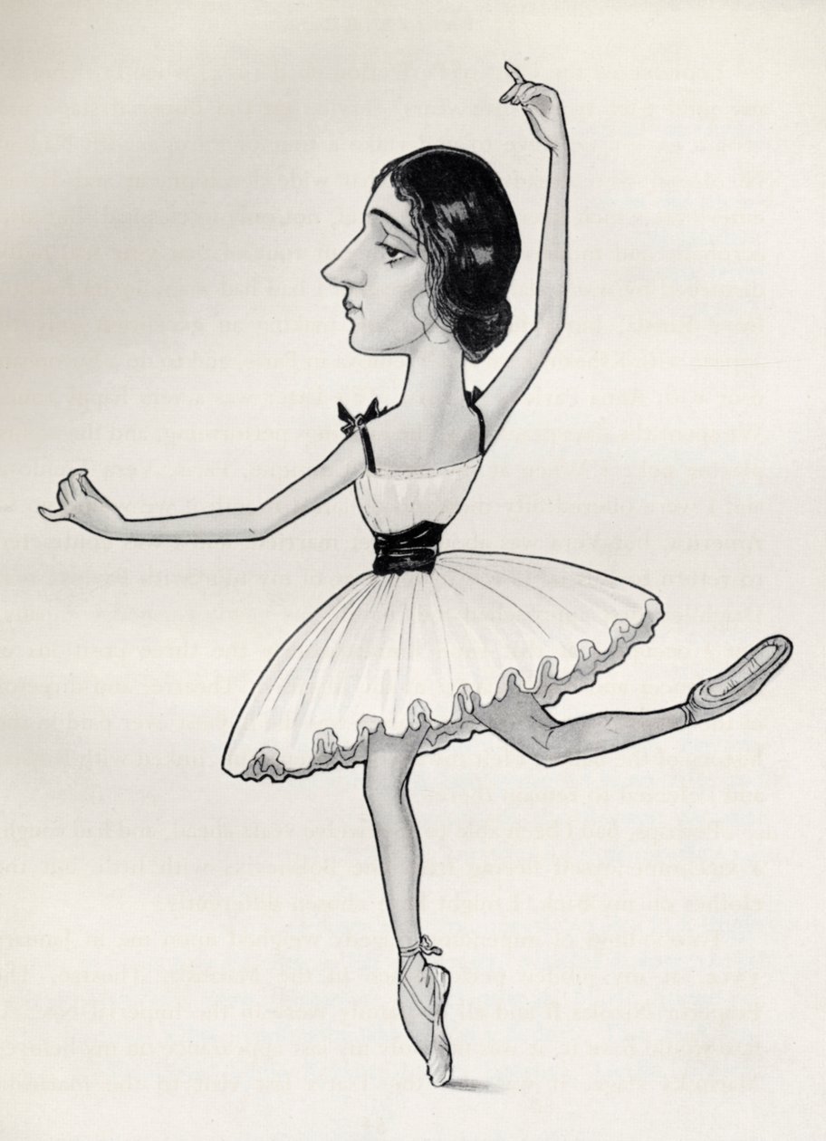 Tamara Karsavina karikatyr av av Nicolas Legat