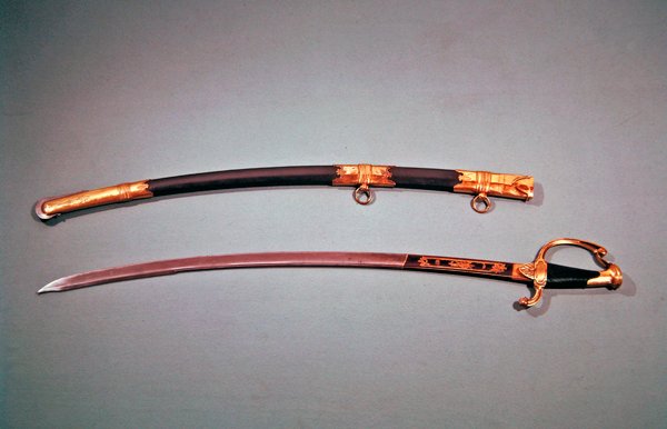 Jubileumssvärd som gavs av Napoleon Bonaparte för att ha hjälpt honom med hans framgångsrika statskupp vid Saint Cloud den 18 brumaire an 8 (9 november 1799) (metall) av Nicolas Noel Boutet