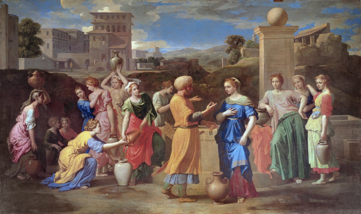 Eliezer och Rebecca, 1648 av Nicolas Poussin