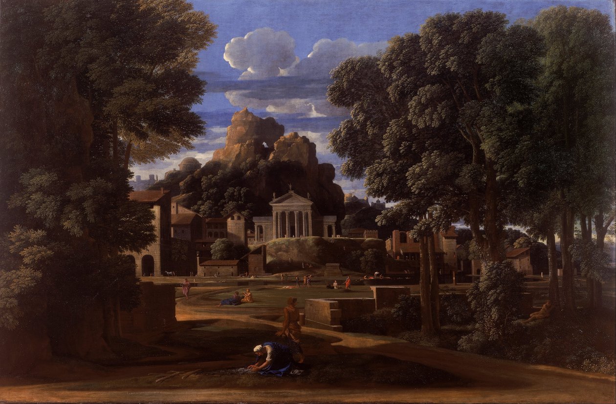 Landscape with the Ashes of Phocion av Nicolas Poussin