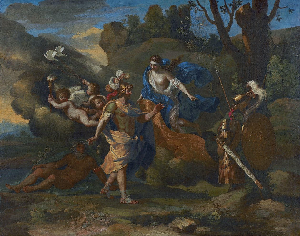 Vénus montrant ses armes à Énée av Nicolas Poussin