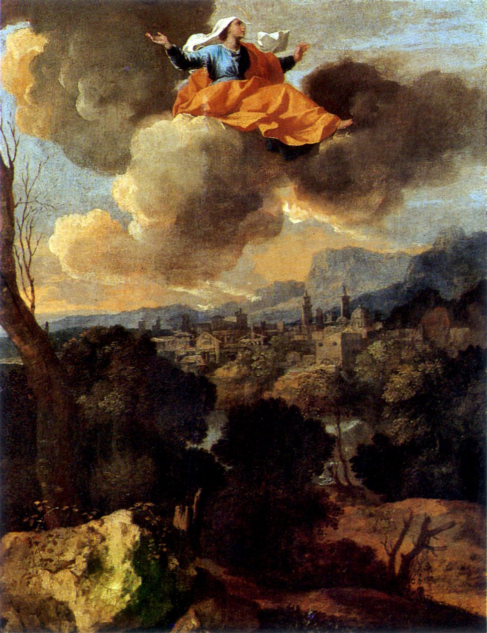 La Translation miraculeuse de sainte Rita de Cascia av Nicolas Poussin