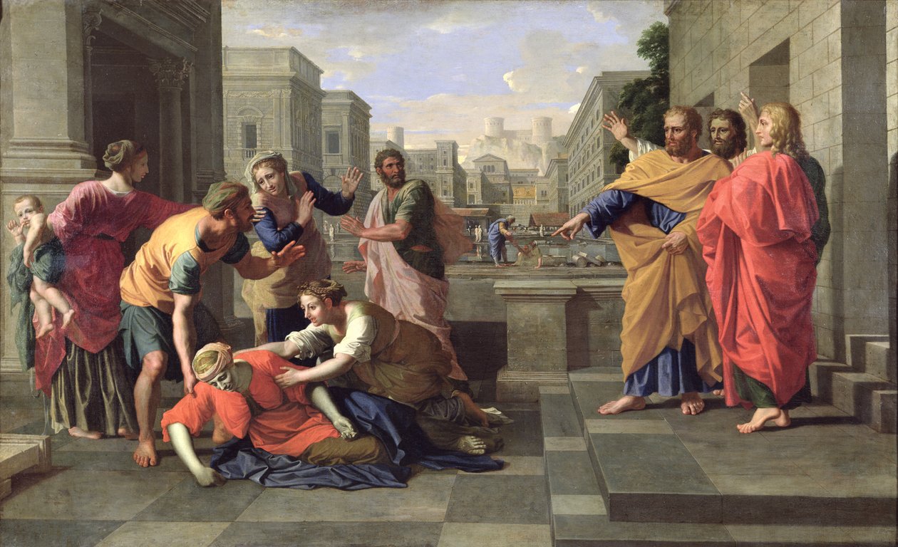 Safiras död av Nicolas Poussin