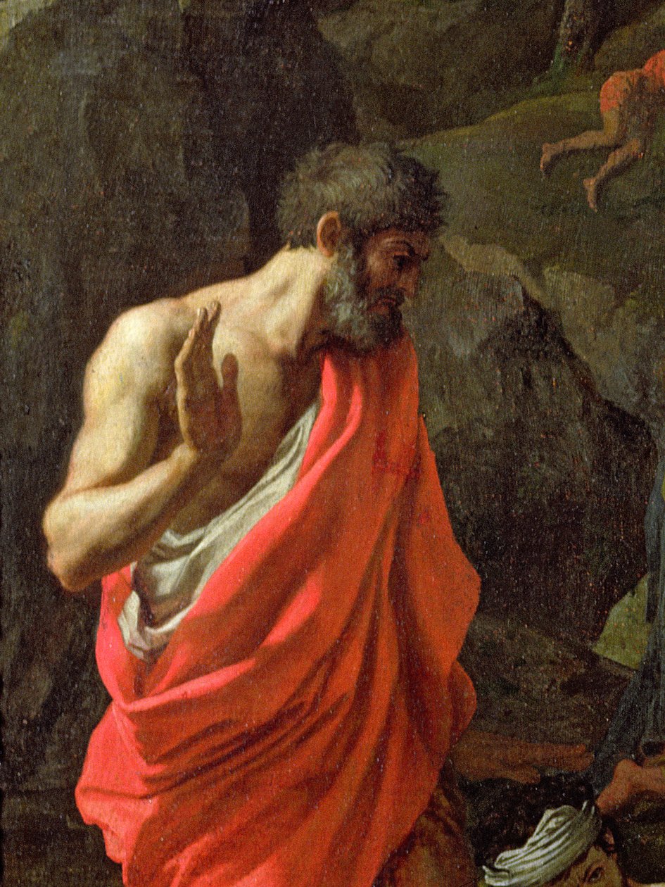 The Gathering of Manna, c.1637-9 (detalj av 91031) av Nicolas Poussin
