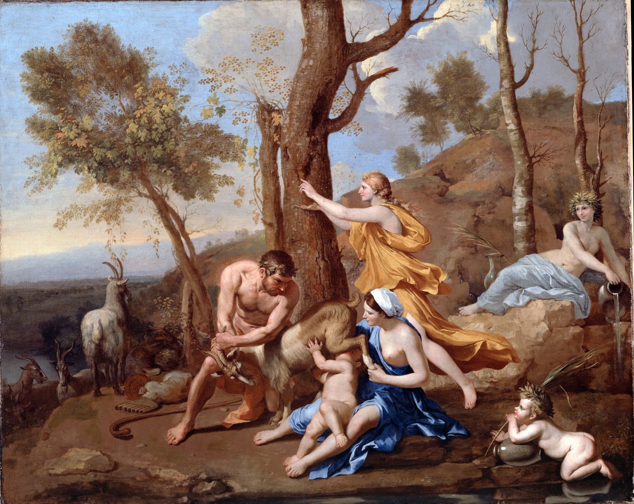 The Nurture of Jupiter av Nicolas Poussin