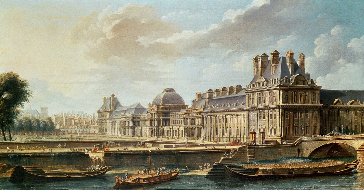 Tuileriernas palats och trädgård, 1757 av Nicolas Raguenet