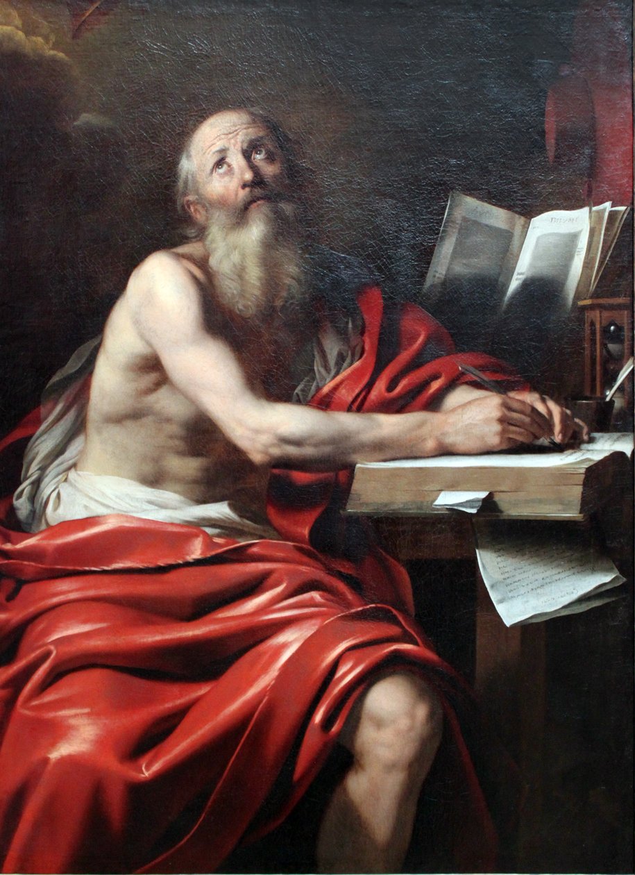 Skriver S:t Hieronymus av Nicolas Regnier