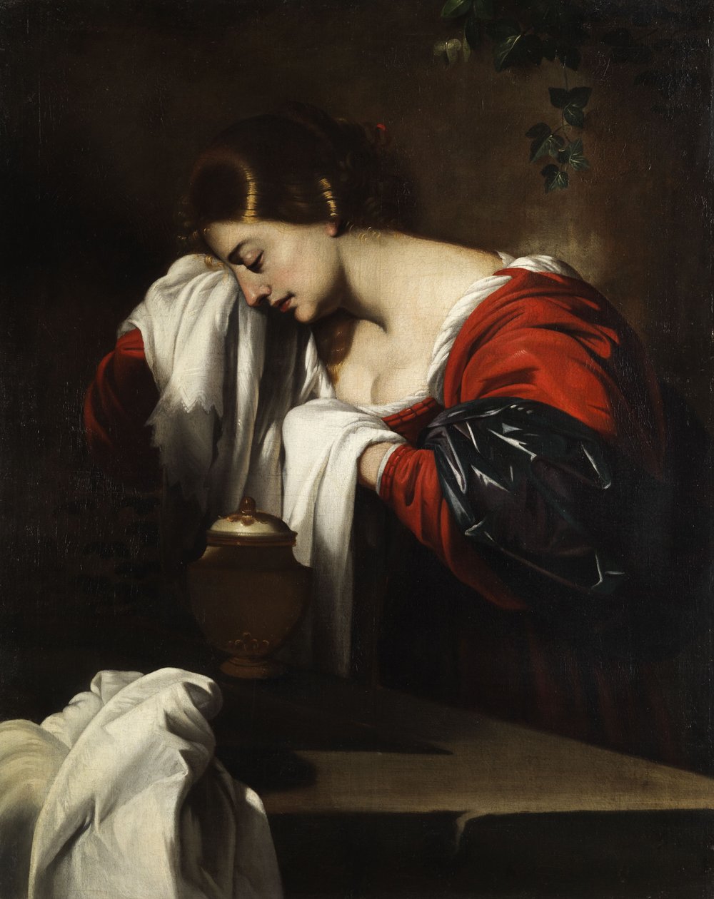Trauernde hl. Maria Magdalena mit dem Salbgefäß av Nicolas Regnier