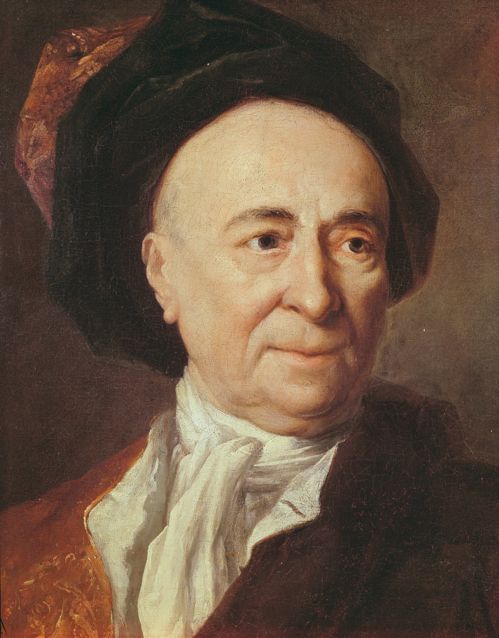 Bernard le Bovier de Fontenelle detalj olja på duk av 307436 av Nicolas de Largillière