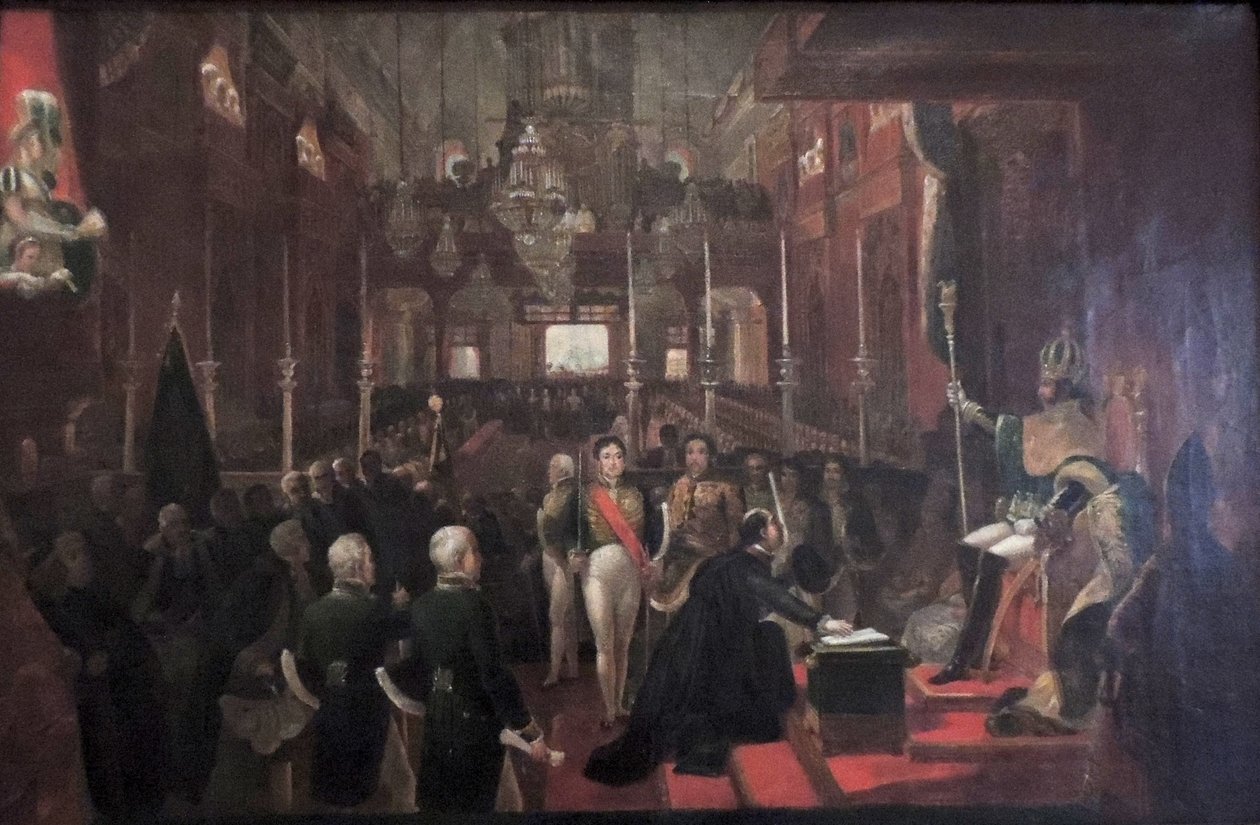 Study for the Consecration of Dom Pedro I av Nicolas Antoine Taunay