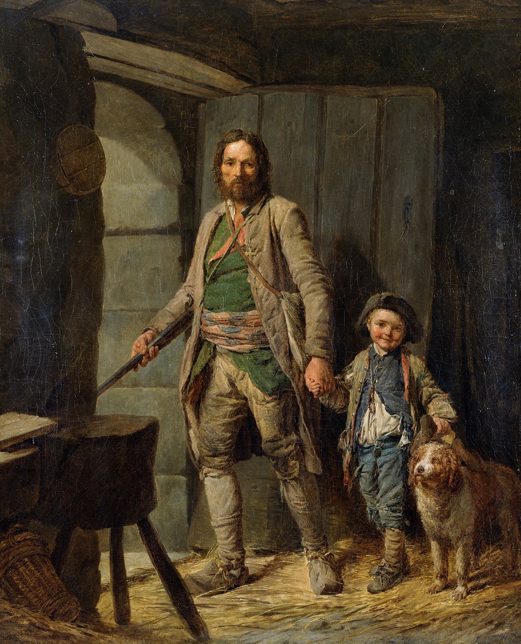 Tjuvskyttens avgång, 1781 av Nicolas Bernard Lepicie