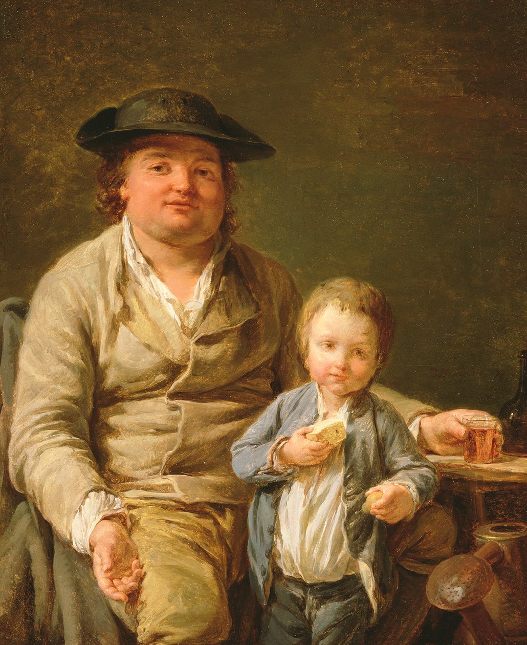 Den godhumörde trädgårdsmästaren, 1777 (olja på duk fastställd på panel) av Nicolas Bernard Lepicie