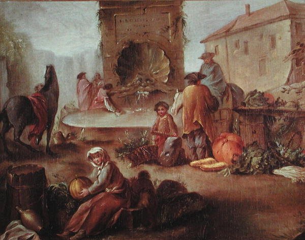 Marknadsfontänen av Nicolas Bernard Lepicie